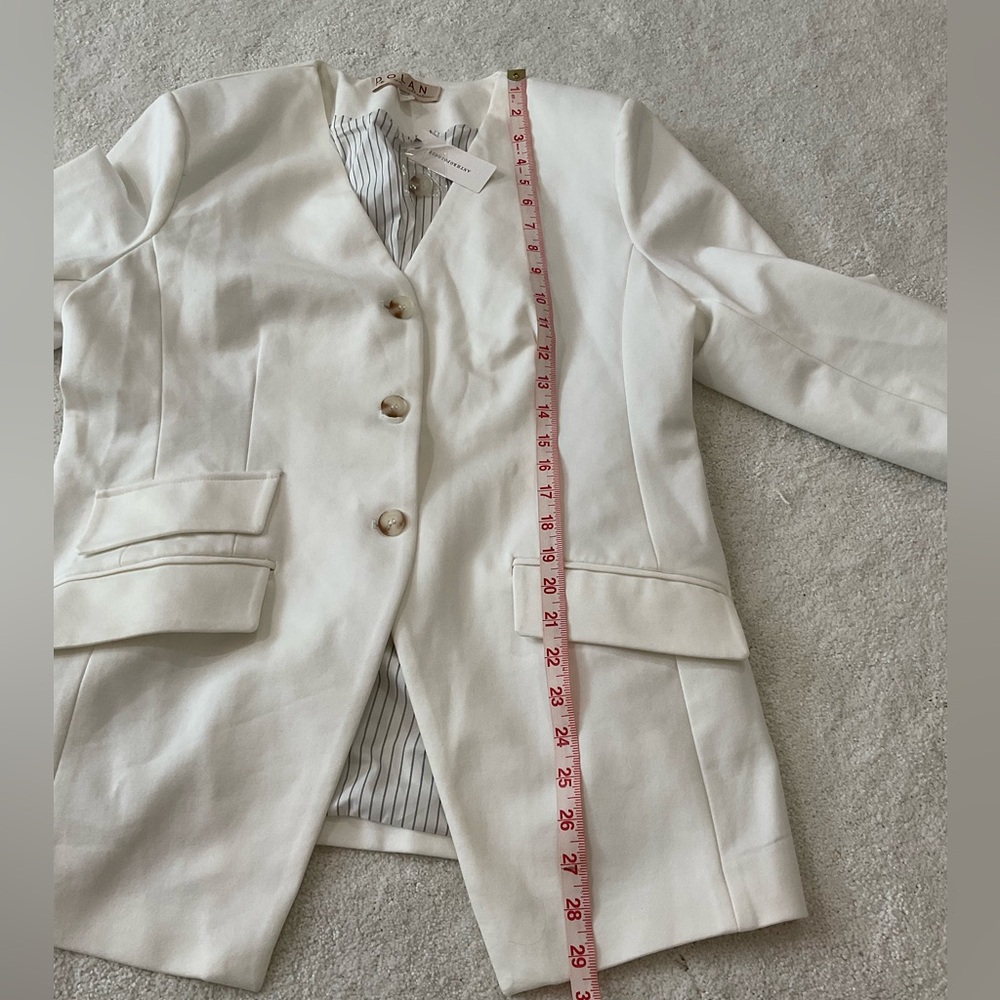 Dolan Cream Blazer with Striped Lining - Picture 7 of 8